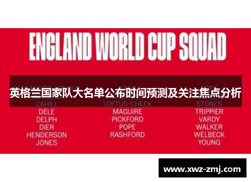 英格兰国家队大名单公布时间预测及关注焦点分析