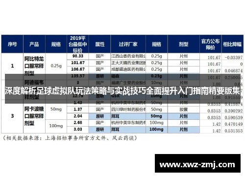 深度解析足球虚拟队玩法策略与实战技巧全面提升入门指南精要版集
